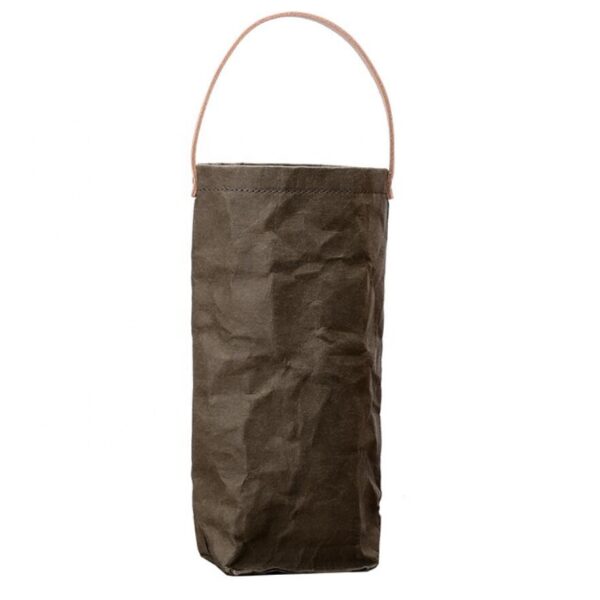 Washable Kraft Paper Wine Cooler Bag in Metallic Silver Tote Bag Style - Bild 6