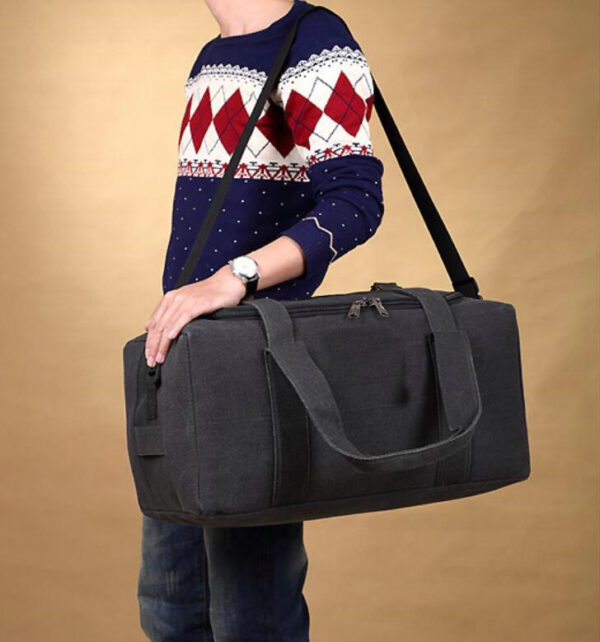 Men's Large Waterproof Canvas Travel Tote Duffle Bag Weekender Luggage Duffel Bags - Изображение 5