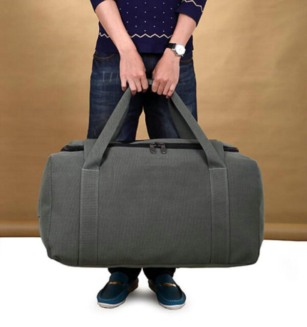 Men's Large Waterproof Canvas Travel Tote Duffle Bag Weekender Luggage Duffel Bags - Изображение 6