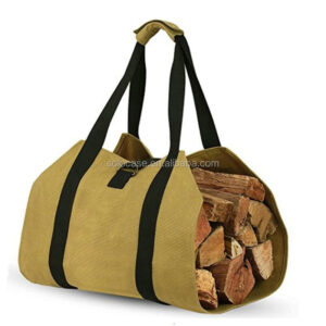 Waxed Canvas Log Carrier Firewood Tote Bag Water Resistant Special Purpose Case