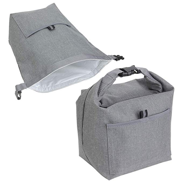 Durable Roll-Top Insulated Cooler Bag for School Lunch Tote Bag - 画像 3