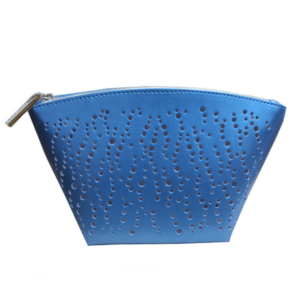 Lady's Fashionable Cosmetic Makeup Bag Zipper Storage Case With Stylish Hollow Out Circle Design