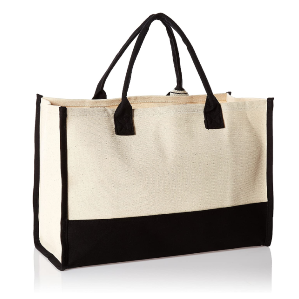 Large Personalized Initial Canvas Women's Tote Beach Bag Monogrammed Gift Tote Bag - 영상 2