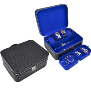 Custom Exquisite Packaging Box With Gift Card Black Leather Cardboard Paper Display Single Watch Jewelry Box