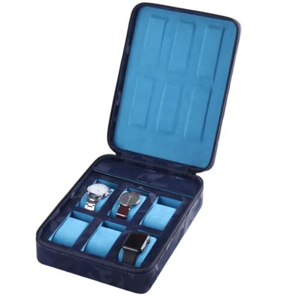 Custom Exquisite Packaging Box With Gift Card Black Leather Cardboard Paper Display Single Watch Jewelry Box - 画像 4