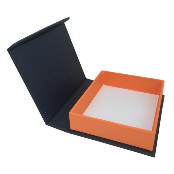 Custom Printed Cardboard Matte Black Box Plain Gift Jewelry Magnet Packaging Magnetic Flip Paper Folding Gift Box - Image 4