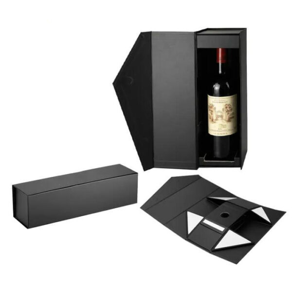 Folding Single Wine Glass Bottle Gift Packaging Boxes - 영상 3