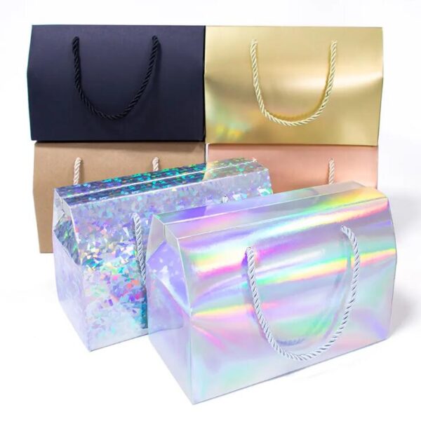 Luxury Wedding Decoration Flower Packaging Paper Box Portable Flower Basket Gifts Folding Paper Box - 画像 5