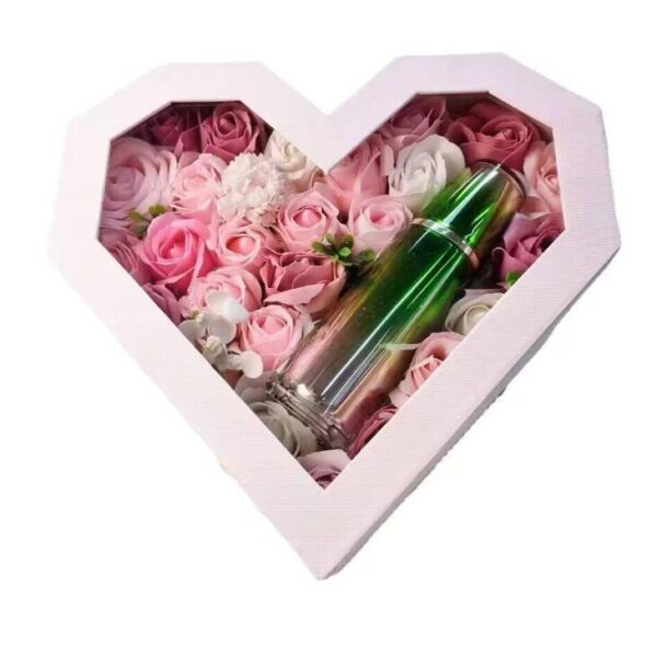wholesale custom Luxury heart chocolate eyelash jewelry ring packaging box with lid pink heart shaped gift box - 画像 4