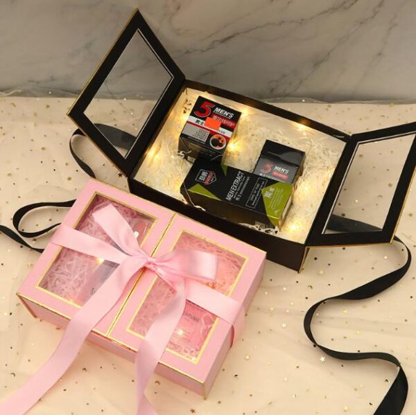 Custom Cardboard Jewelry Paper Box Jewellery Necklace Ring Gift Box Packaging with Clear Window - 画像 4