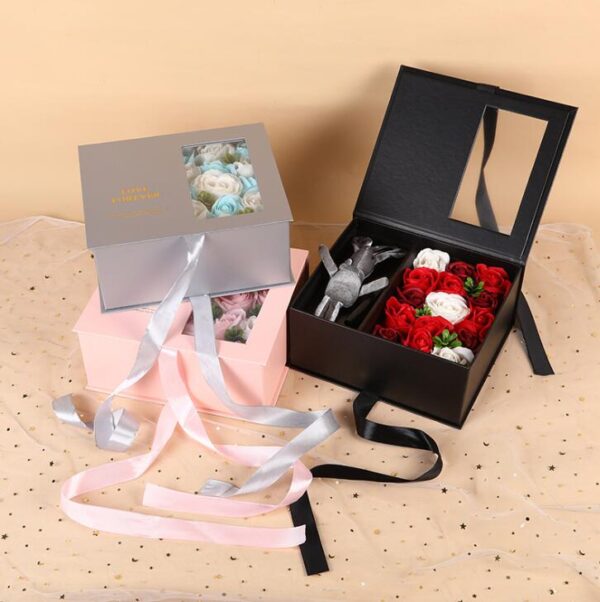 Custom Cardboard Jewelry Paper Box Jewellery Necklace Ring Gift Box Packaging with Clear Window - 画像 5