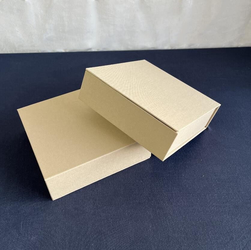 Custom Paper Textured Linen Jewelry Gift Box Fashionable Gift box with logo printing - Imagen 3