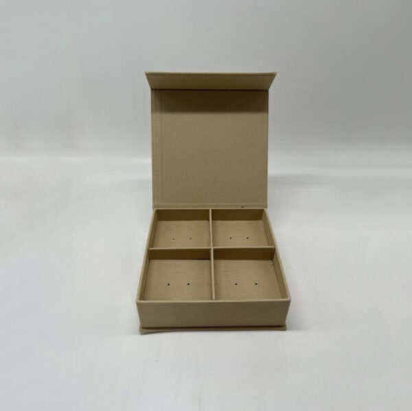 Custom Paper Textured Linen Jewelry Gift Box Fashionable Gift box with logo printing - Image 5