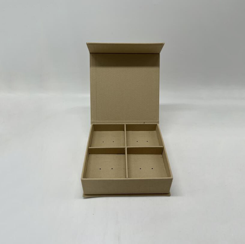 Custom Paper Textured Linen Jewelry Gift Box Fashionable Gift box with logo printing - Imagen 5