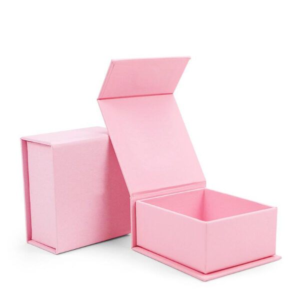 Luxury Custom Cardboard Cosmetic Boxes DesignTemplates Packaging Black Magnetic Lid Gift Box with Ribbon Handles - Image 2
