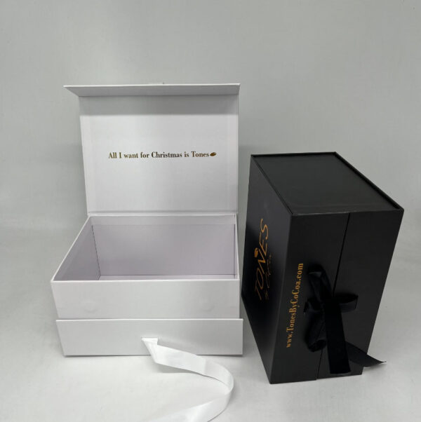 Custom Craft Keepsake Carton Boxes Luxury Magnetic Folding Jewelry Paper Packaging Gift Box with Bow Ribbon - Image 3