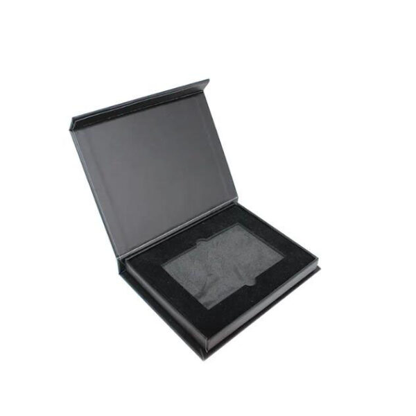 Custom  Natural Linen Magnetic Gift Box Luxury Bank Cards Membership Card Gift Box - 画像 4