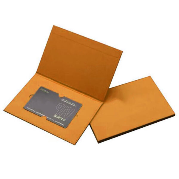 Custom  Natural Linen Magnetic Gift Box Luxury Bank Cards Membership Card Gift Box - 画像 5