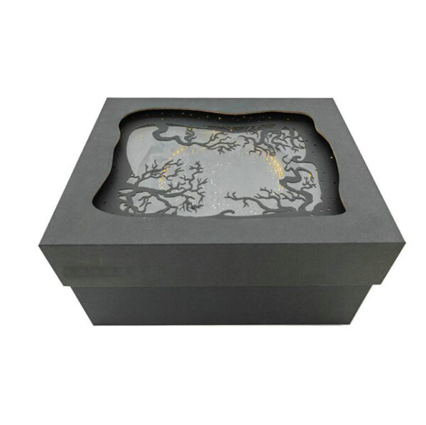 Custom Printed Clear Window Lid Cardboard Pastry Dates Chocolate Gift Packaging Paper Box - Image 2