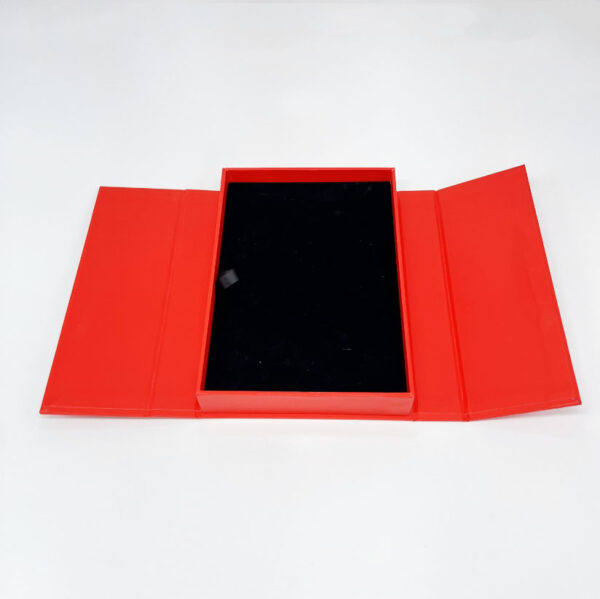 Custom Full Color Printing Luxury Black Rigid Paper Box Gift Packaging with Magnetic Flap Cosmetic Box - 画像 3