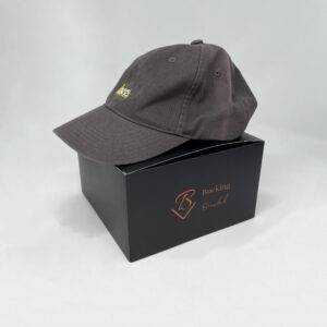 Luxury Custom Recycled Silver Hot Stamping Corrugated Baseball Hat Packaging in Glossy Cap Box