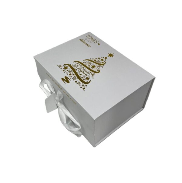 Luxury  Glitter Paper Large Black Flip Open Foldable Wig Gift Box Hair Extension Packaging Box With Ribbon Closure - 画像 2