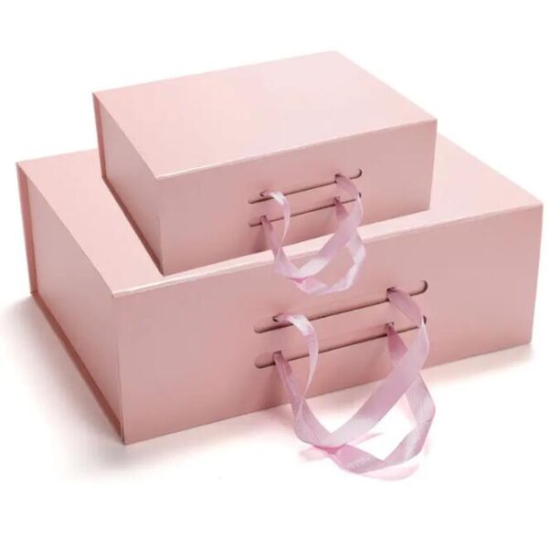 Custom Luxury Matt Black Package Folding Paper Box Magnetic Foldable Gift Box with Magnetic Lid - Image 3