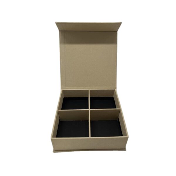Luxury Custom Photo Gift Packaging Wedding Box Photography Cream Magnetic Gift Linen Box - Bild 2