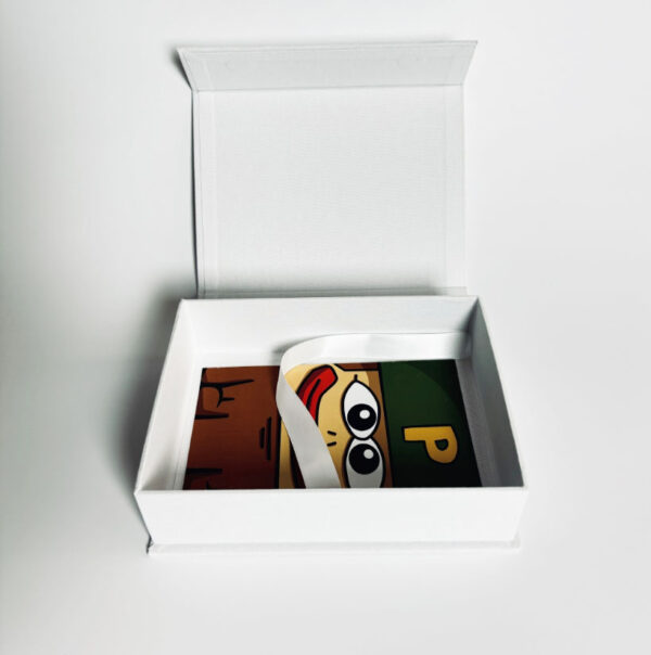 Luxury Custom Photo Gift Packaging Wedding Box Photography Cream Magnetic Gift Linen Box - Bild 5