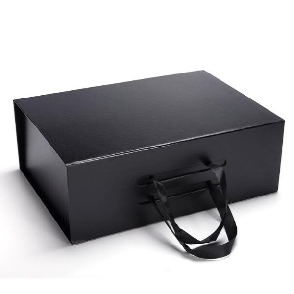 High-grade Rigid Cardboard Gift Box Packaging Custom Design Magnetic Clamshell Paper Box - Imagem 3