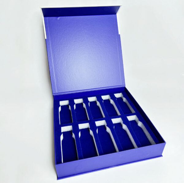 Luxury Magnetic Folding Gift Box with Ribbon Gold Foil Logo for Baby Clothing Packaging - Image 2
