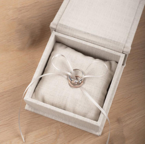 Custom Linen Magnetic Box Packaging Paper Package Gift Magnetic Jewelry Bracelet Earrings Box - Imagem 3