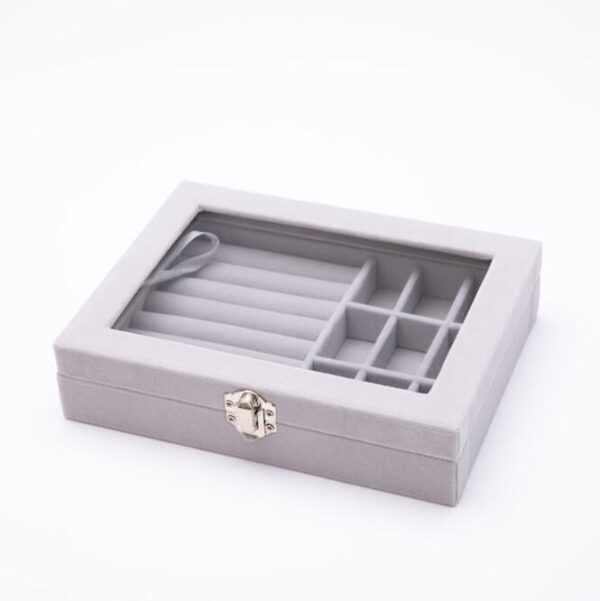 Travel Jewelry Box PU Leather Organizer Double Layer Velvet Gift Packing Portable Mini Storage Necklace Jewelry Boxes - Image 3