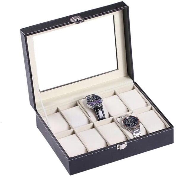 Custom Luxury Watch Box Pu Leather Watch Packaging Box Watch Gift Jewelry Box - Image 3