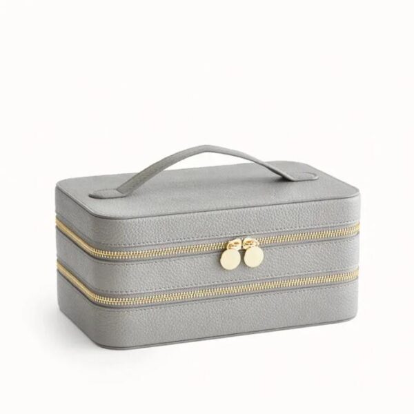 Hot Sale Women Girls Earrings Box Organizer Portable Jewelry Storage Case PU Leather Small Travel Jewellery Boxes with Mirror - Imagem 5