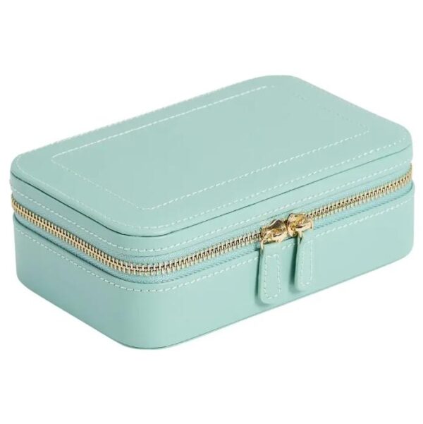 Hot Sale Women Girls Earrings Box Organizer Portable Jewelry Storage Case PU Leather Small Travel Jewellery Boxes with Mirror - Imagem 6