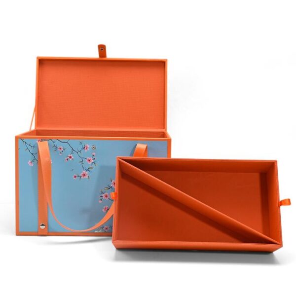 2024 New Product Dark Brown Box Jewelry Case Pu Leather Jewelry Box - 画像 3