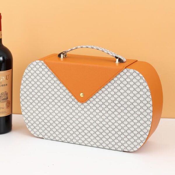 2024 New Product Dark Brown Box Jewelry Case Pu Leather Jewelry Box - 画像 4