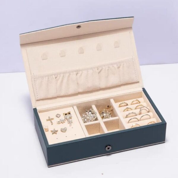 2024 New Product Dark Brown Box Jewelry Case Pu Leather Jewelry Box - 画像 6