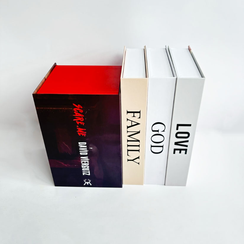 Custom Modern Fake Book Storage Box Linen Faux Books for Bookshelf Decoration Coffee Table Book - Imagen 4