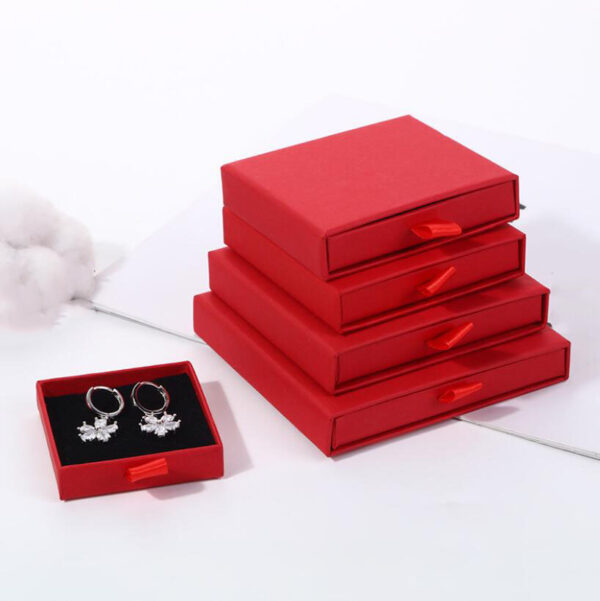 Custom Private Label Travel Valentines Day Small Slide Empty Kraft Paper Jewelry Gift Box Packaging - Image 3