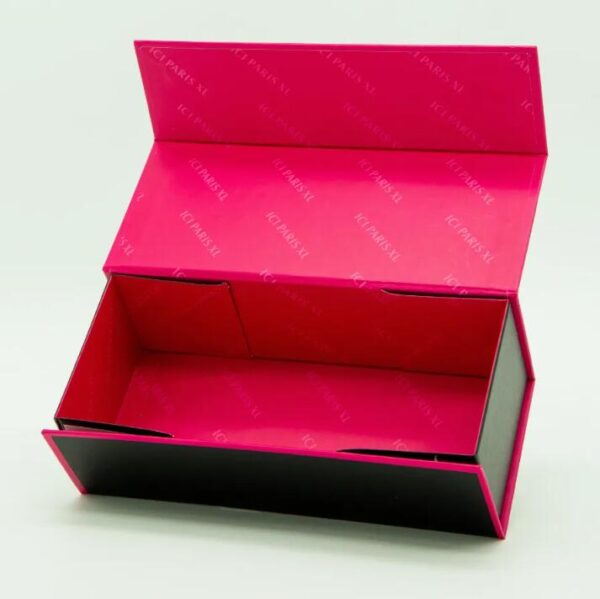 Luxury Custom Black Folding Gift Box Magnetic Closure Collapsible Rigid Boxes Flat Pack Gift Boxes - Bild 3