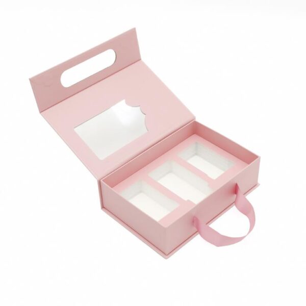 Luxury Unique clear PVC Front Window Cardboard Paper Corrugated Packing Box with Custom logo - 画像 3