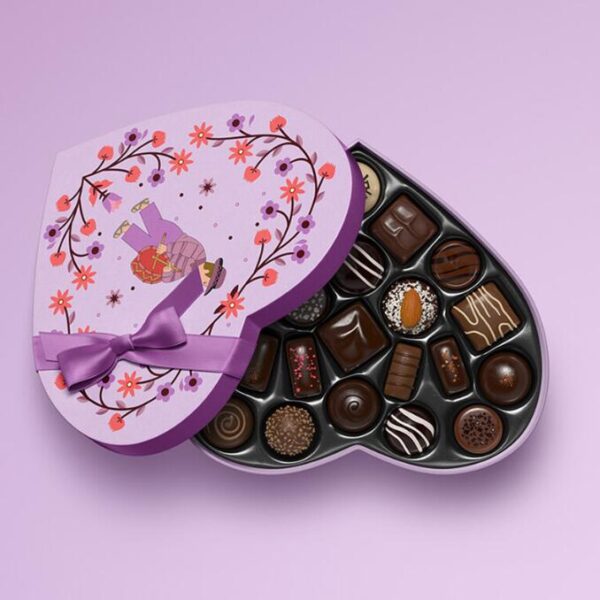 Chocolate Gift Packaging Custom Valentine Candy Boxes Heart Shaped Chocolate Flower Gift Boxes - 画像 6