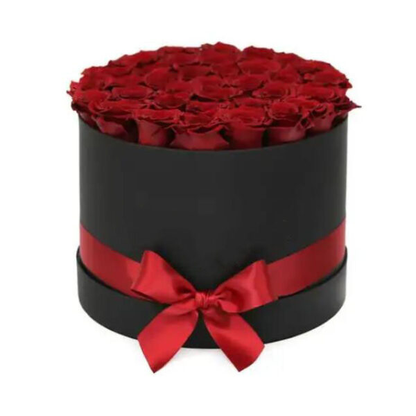 Custom Suede Rose Boxes Packaging Cardboard for Preserved Flower Set Rigid Round Paper Flower Gift Box