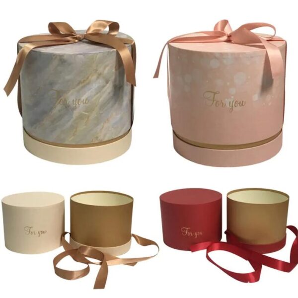 Custom Suede Rose Boxes Packaging Cardboard for Preserved Flower Set Rigid Round Paper Flower Gift Box - Изображение 6
