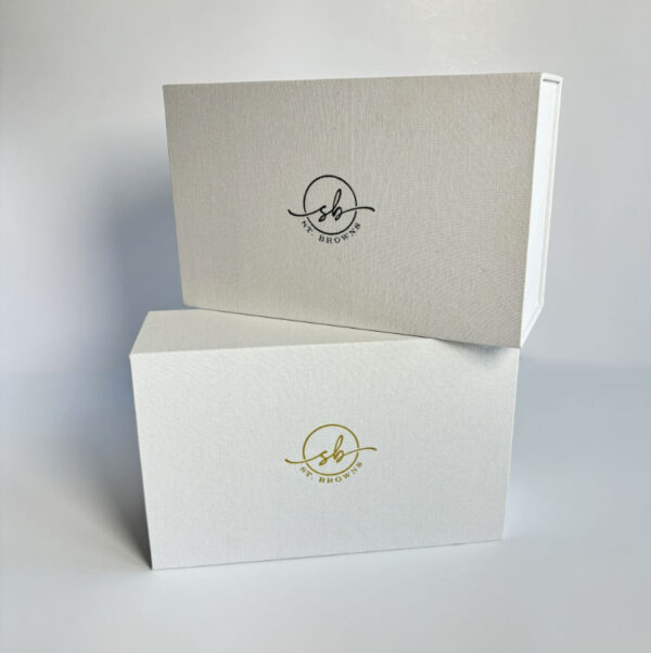 Eco Custom Branded logo Printed Linen Paper Jewelry Packaging Gift Boxes Mini  Jewelry Box - 画像 5