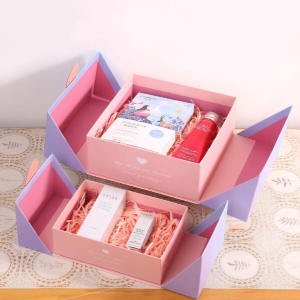 Custom Fashion Magnetic 2 Two Piece Side Open Double Door Gift Packaging Box With Logo for Boutique - Image 5