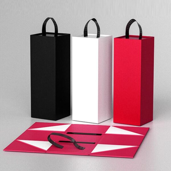 Portable Marble Print Candy Box Pink Wedding Gift Drawer Packaging Box With Handle - 画像 3