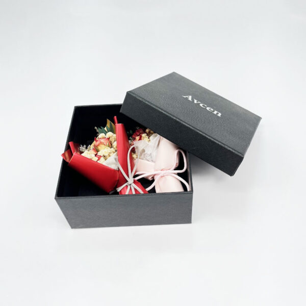 Customized Unique Gift Box Cardboard Lid and Base Box Sponge Tray Black Magic Wand Box